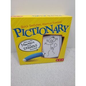Mattel Pictionary Board Game DKD47 Quick Sketches Drawing Game for 2 Teams